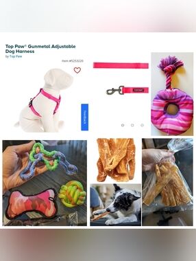 Dogs lot Harness, Leash, Toys...